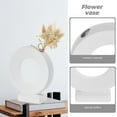 thumbnail image 2 of Guiyong Circle Shaped Ceramic Vase Novelty Flower Vase Abstract Planter Vase Home Decoration, 2 of 6