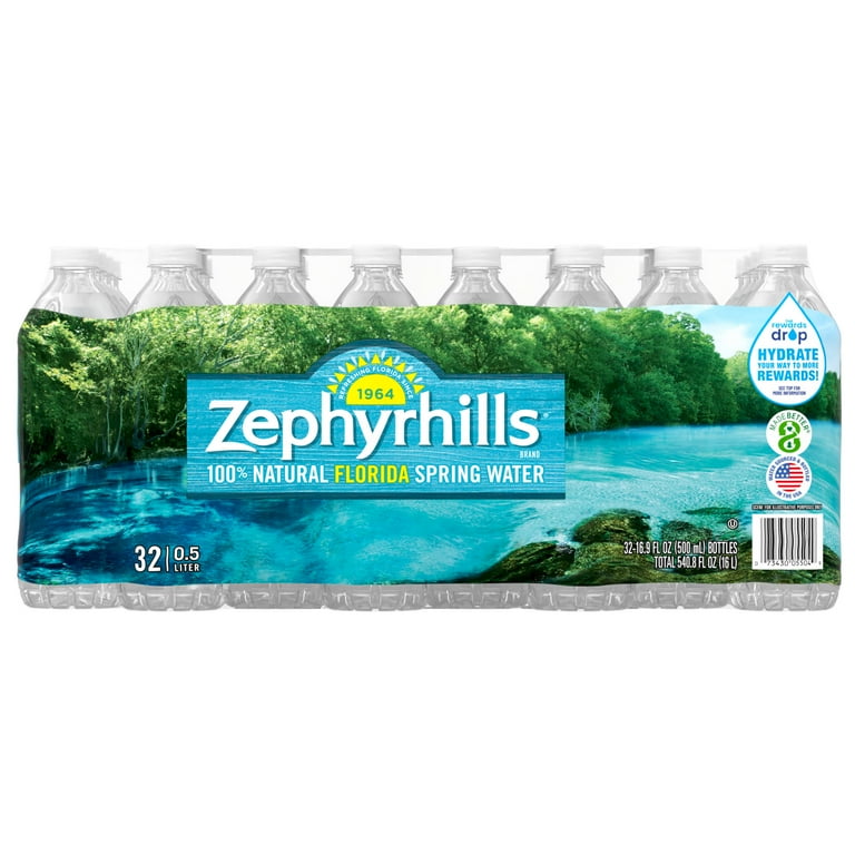 Zephyrhills Florida Spring Water, 16.9 fl oz, 32-Pack Plastic