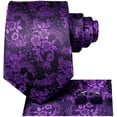 thumbnail image 3 of Alfani Mens Zig Zag Self-tied Necktie, Purple, One Size, 3 of 4