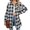 M, variant on Womens Casual Long Sleeve Plaid Boyfriend Shirts Button Down Front Pocket Shirt