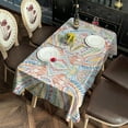 thumbnail image 2 of Multicolor Paisley Pattern Rectangle Tablecloth 60"x102",Waterproof Polyester Rectangle Table Cloth, Wipeable Spillproof Polyester Tablecloth for Dining, Camping, Indoor and Outdoor, 2 of 6