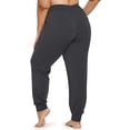thumbnail image 2 of Gibobby Pantalones dama Deporte Yoga Mujeres Leggings Mujeres Solid Activewear Jogger Track Cuff Pantalones de chándal(Gris， XL), 2 of 5