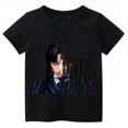 thumbnail image 1 of Nouveau T-Shirt Noir Wednesday Addams Garçon Fille Été Vêtements Décontractés Col Rond Manche Courte Blouse Y2k Wednesday Rôle Chemises, 1 of 2