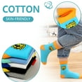 thumbnail image 7 of YOMYM 10 Paris Boys Socks Cotton Calf Fun Crew Socks for Kids Teens 8-12 Years Old, 7 of 7