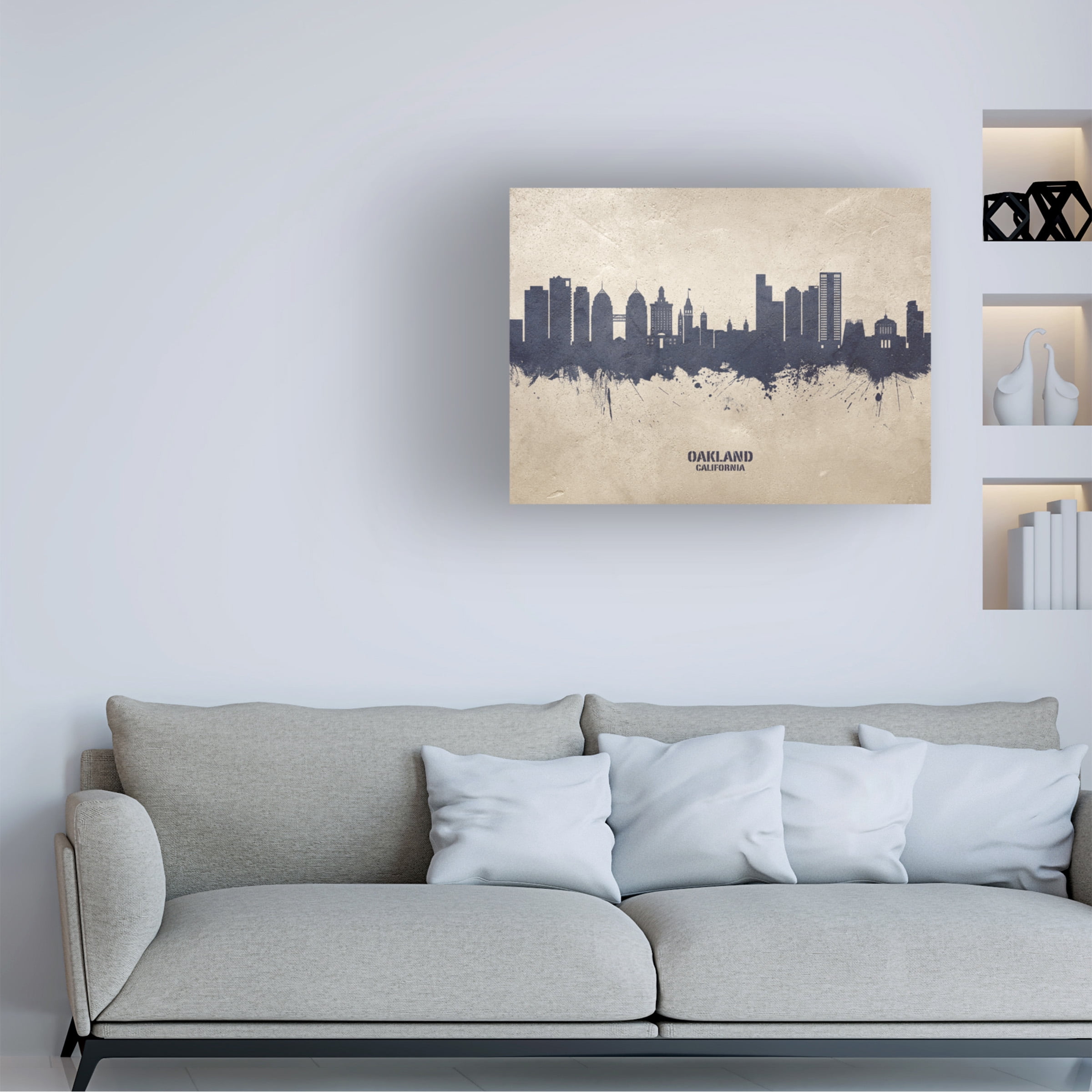 Michael Tompsett 'Oakland Skyline Concrete' Canvas Art