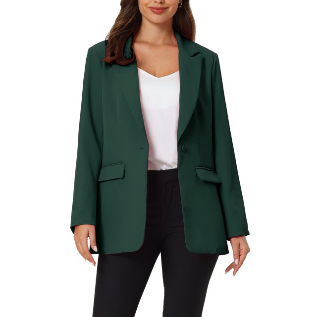SACO FORMAL DE OFICINA PARA MUJER INSPIRE CHIC, CHAQUETA DE MANGA LARGA, SACO DE 1 BOTÓN