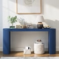 thumbnail image 2 of Hassch 59.2 Inch Console Table, Curved Entryway Table, Behind Couch Table for Living Room, Hallway, Navy, 2 of 9