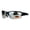 silver mirror grey, variant on Mens Xloop Rectangular Half Rim Baseball Sport Plastic Sunglasses All Black