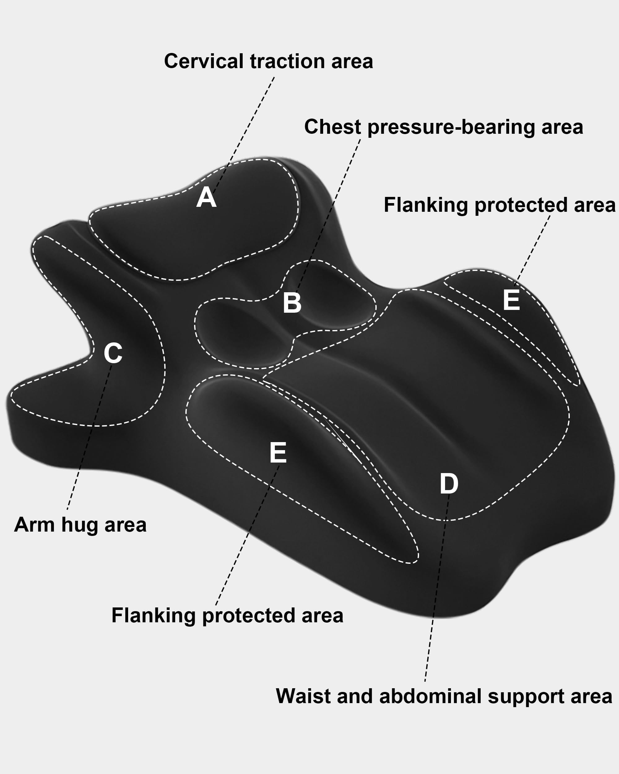 Memory Foam Wedge Pillow  27° Angled Support For Neck And Waist Multi-position (black)