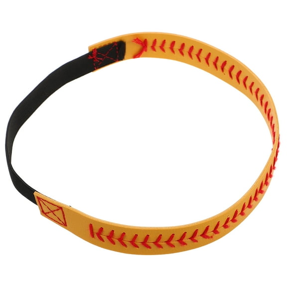 WHAMVOX Hair Headbands Baseball Pattern Headband Miss 33.00X15.00X2.10CM Yellow