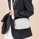 thumbnail image 4 of Bolso Bandolera Cuero Genuino para Mujer Hombro Fin Semana (gris Claro), 4 of 9