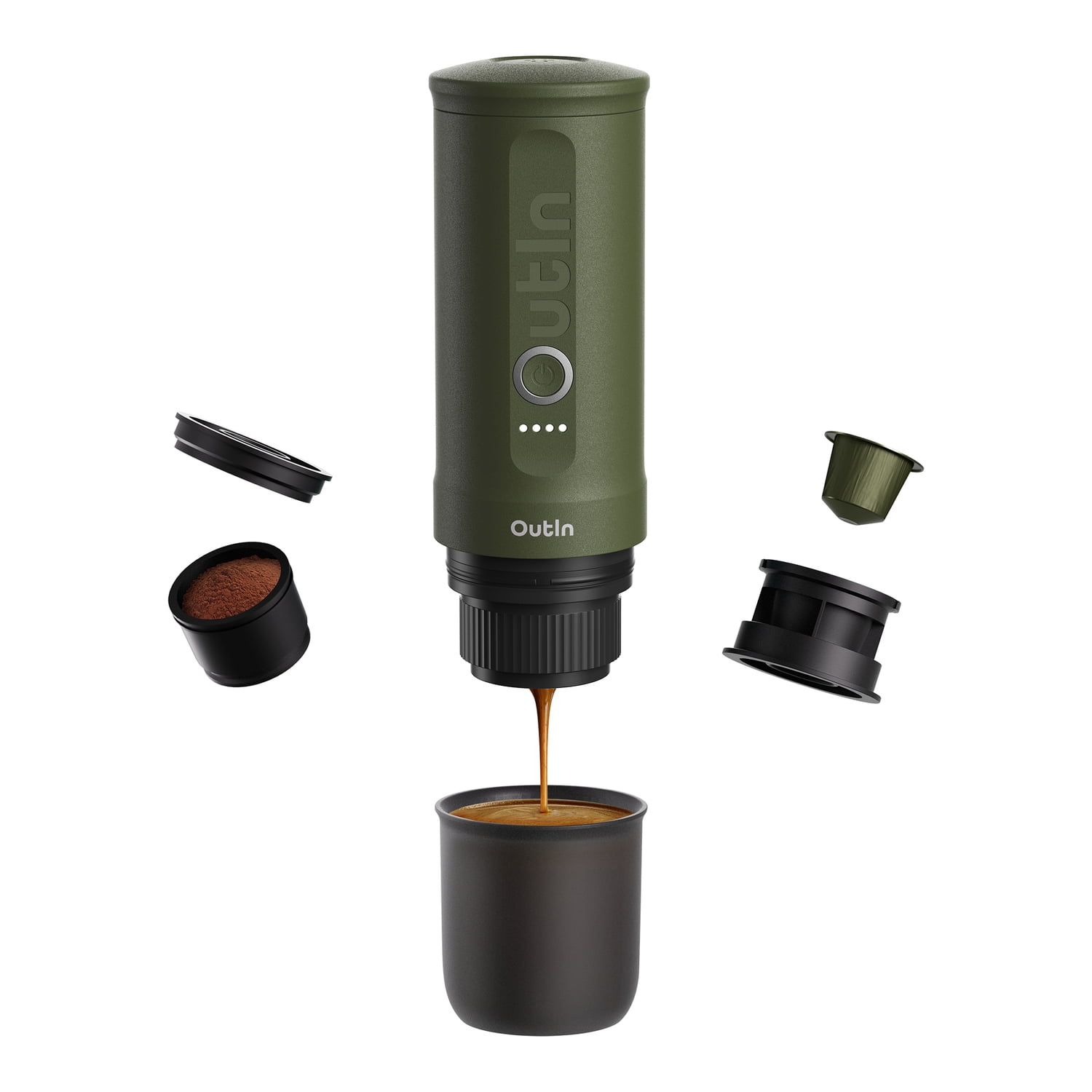 OutIn Nano Portable Electric Espresso Machine (Forest Green), OTEM-01-FG