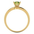 thumbnail image 4 of 0.5 ct Round Cut Natural Peridot Solitaire 18K Yellow Gold Womens Engagement Ring, 4 of 5