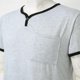 thumbnail image 4 of Guardurnaity Bata de dormir sólida, pijamas de manga corta para hombres, camisón cómodo con cuello en V, ropa de noche y . Pijama azul l, 4 of 6
