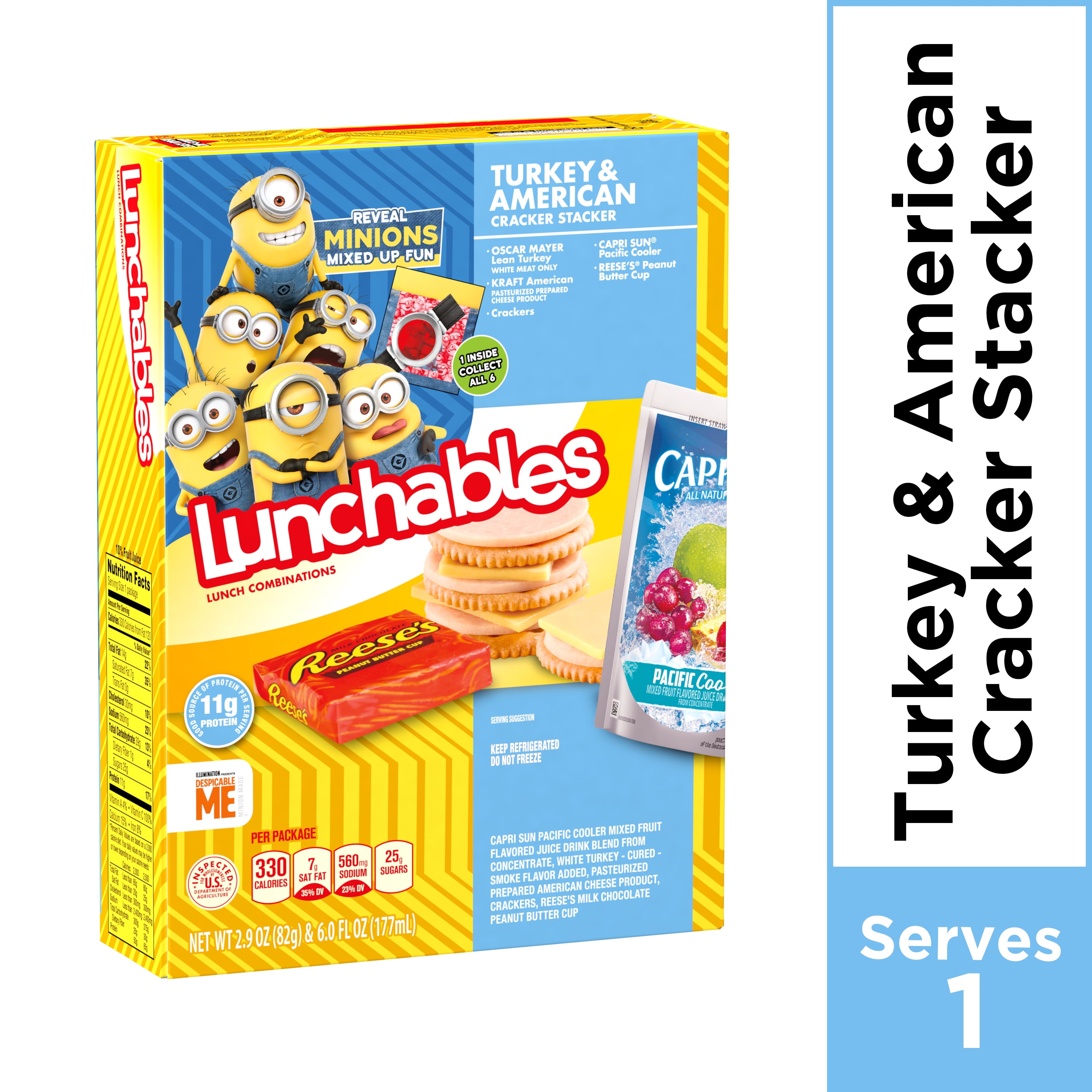 Lunchables Lunch Combinations Turkey & American Cracker Stackers, 8.9