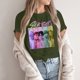 thumbnail image 1 of Pop cazadora para niña Demo-n Hunters Graphic Round-Neck Short Sleeve T Shirt For Kids Youth Fashion Tee With Cartoon Print Design Soft Blend Top For Children （Dark Green）, 1 of 4
