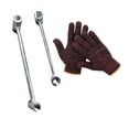 thumbnail image 2 of Herramienta de ajuste de bisagra de puerta de 2 piezas con guantes Accesorio de herramienta de reparación con barril ergonómico de 14-19 mm y 23-25 mm Plateado, 2 of 9