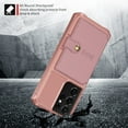 thumbnail image 7 of Samsung Galaxy S21 Ultra Wallet Case, Dteck Heavy Duty Hard Silicone Shockproof Case Magnetic Flip Leather Card Holder Protective Cover For Samsung Galaxy S21 Ultra 6.8 inch, Rosegold, 7 of 7