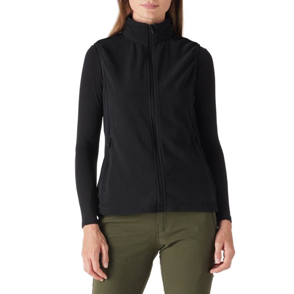 33,000ft Women's Fleece Vest, Zip Up Lightweight Soft Running Vest Outerwear Sleeveless with Pockets