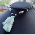 thumbnail image 3 of Certified Hand Carved Green Natural Myanmar Burma A Jade jadeite Lotus Flower Cabbage Pendant Necklace, 3 of 10