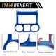 thumbnail image 4 of Moldura de la cubierta del panel del tablero de la consola central Unique Bargains 1 Pcs para Jeep Wrangler JK JKU 2011-2017 Molduras de la cubierta de la ventilación del aire Dash ABS Azul, 4 of 6