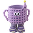 thumbnail image 1 of Cesta tejida con cuerda de algodón organizador de juguetes con cabeza de taza de té para sala de estar habitación de niños, 1 of 7
