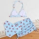 thumbnail image 4 of Traje de baño de 2 piezas para mujer, trajes de baño para mujer, lindo conjunto de traje de baño de playa de verano para niños con conjunto de traje de baño de tres piezas con cojín en el pecho para n, 4 of 9