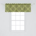 thumbnail image 2 of Ambesonne Green and Brown Window Valance, Diagonal Tartan, 54" X 18", Fern Green Brown, 2 of 3