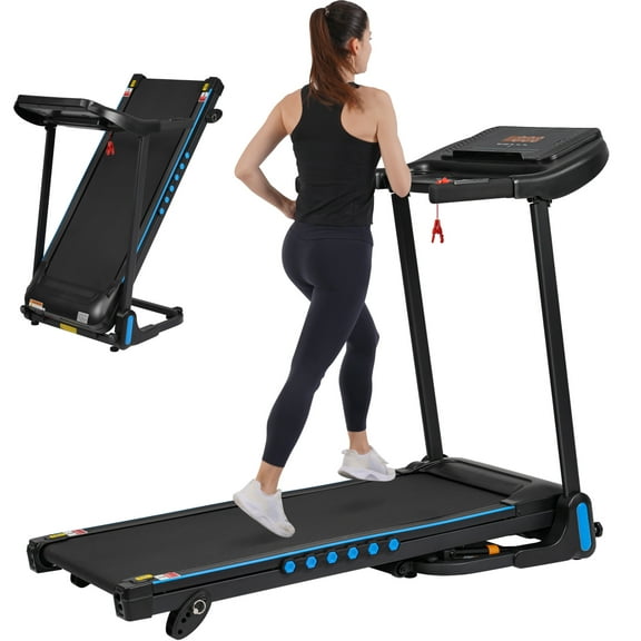 3.0HP Auto-Folding Incline Treadmill, 350 lbs Capacity Home Treadmill with Hydraulic System, 10MPH, Bluetooth Speaker, Type C & USB Charging, Shock Absorption for Running & Walking