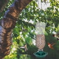 thumbnail image 4 of Lypsnake Soda Bottle Hanging Bird Feeder, Reusable Plastic Wild Bird Seed Feeder with Perch & Hanging Hook, Garden Bird Feeder for Attracting Finches Sparrows Backyard Patio Garden Bird Watching, 4 of 5