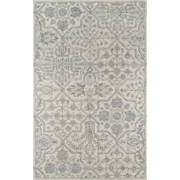 Momeni Cosette Wool Hand Tufted Grey Area Rug 9'6" X 13'6"