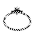 thumbnail image 4 of Lucky North Star Cubic Zirconia Sterling Silver Twisted Band Ring-8, 4 of 5