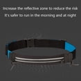 thumbnail image 3 of sunsanly Fanny Pack Adjustable Waterproof Quick Release Zipper Closure Reflective Design Item Storage Elastic Unisex Running Waist Bag Phone Storage Pouch Sports Supplies, 3 of 8