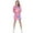 Pink/Blue Tie Dye, variant on White Mark Plus Size Hooded Pullover Kangaroo Pocket Fleeced Textured Cozy Sweatshirt Dress