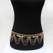Segolike Vintage Waist Chain Womens Body Chain Belt Jewelry Dancer Indian Belly Chains for Party Wedding Beach Accessories - Gold