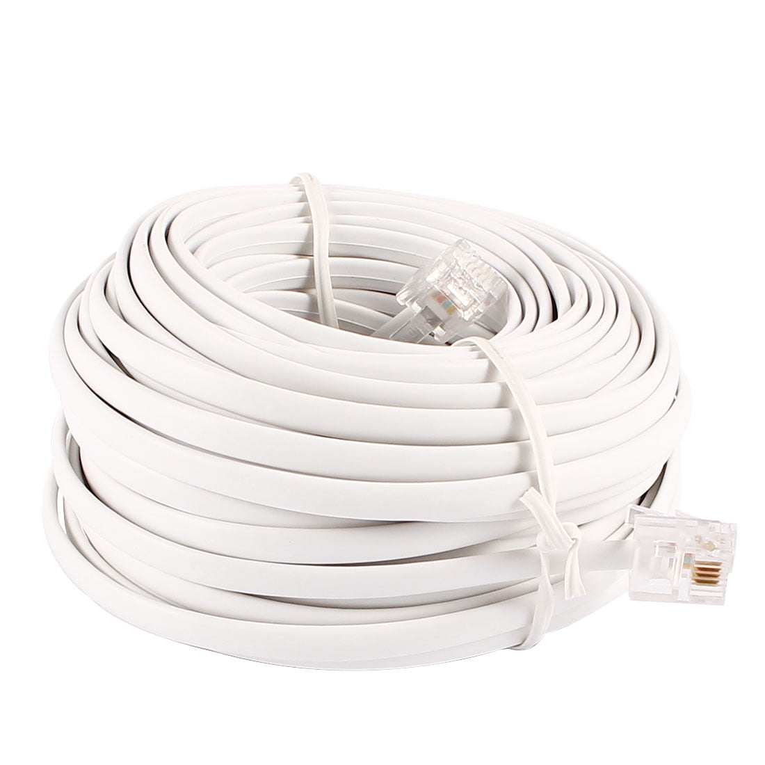 Home Office RJ11 6P4C Modular Telephone Extension Cable Cord 50Ft White Walmart Canada