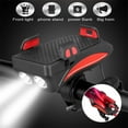 thumbnail image 2 of Arghm USB Rechargeable LED Bicycle Headlight with Horn & Power Bank,Super Bright 200m Visibility,400lm/5h High Light,6 Sound Modes,IP65 Waterproof,4 Colors, 2 of 2