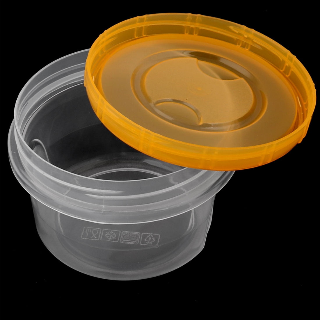 4pcs Kitchen Plastic Cylinder Rotary Cover Sealed Fruit Food Container