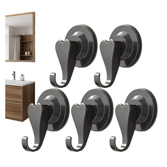 Hooks With Suction Cups Traceless Hanger Strong Vacuum Bathroom Suction Cup Removable ,Worry-free & Durable Usage