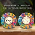 thumbnail image 2 of Colorful Clock Wall Decor Round Art Home Decor 10-Inch Silent Wooden Wall Clock, Battery Operated (AA Batteries Not Included), Artistic Home Decor, 2 of 7