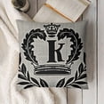thumbnail image 3 of YINGXI Home Decorative Pillows 26 English Letters Pillow Cover Black White Cushion Cover Throw Pillow Covers (Design K) 20x20in, 3 of 5