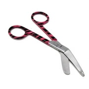 Pink & Black Zebra Pattern Handle Color Lister Bandage Scissors 4.5" (11.4cm), Stainless Steel