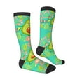 thumbnail image 3 of Balery Avocado Keep Calm Printed Novelty Socks Men's Women's Crew Socks Sports Socks Knee High Socks Cotton Socks Quirky and Cool Socks, 3 of 9