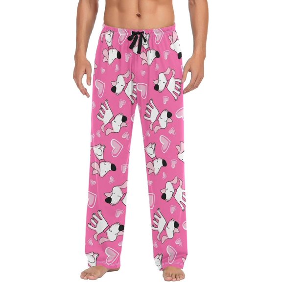 GZHJMY Cute Cartoon Dog Mens Pajama Pants, Comfortable and Soft Men Pajama Bottoms with Pockets and Drawstring, Christmas New Year Birthday Father's Day