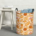 thumbnail image 6 of Sikiie Various Bread Print Round Dirty Clothes Basket, Waterproof Standing Foldable Storage Basket, for Laundry Room, Bedroom, Bathroom Storage-Small, 6 of 6