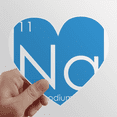 thumbnail image 1 of Chestry Elements Period Table Alkali Metal Sodium Na Heart Vinyl Sticker Bicycle Bottle Decal, 1 of 3