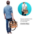 thumbnail image 4 of FORMRS Insulated Cooler Bag 24 Cans Capacity Soft Leakproof Lunch Box with Side Pockets, Beige Geometric Circles, 4 of 7