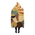 thumbnail image 2 of HATIART Hooded Blanket Boho Peacock Bird Throw Blanket 56x80 inch, 2 of 3