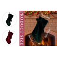 thumbnail image 3 of Ajhhao 19 Inches Velvet Christmas Stockings, Vintage Christmas Stockings, with Velvet Bow for Fireplaces, Classical Christmas Stocking, Traditional Christmas Stocking Decoration Burgundy 18.9 Inch, 3 of 8
