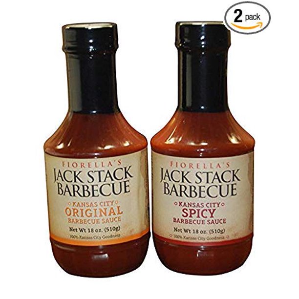Fiorellas Jack Stack Barbecue Original Sauce & Spicy Variety 2 Pack